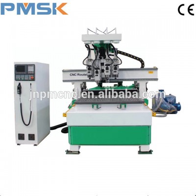 high precision and fast speed german woodworking machinery/pneumatic tool changer cnc machine with four spindles